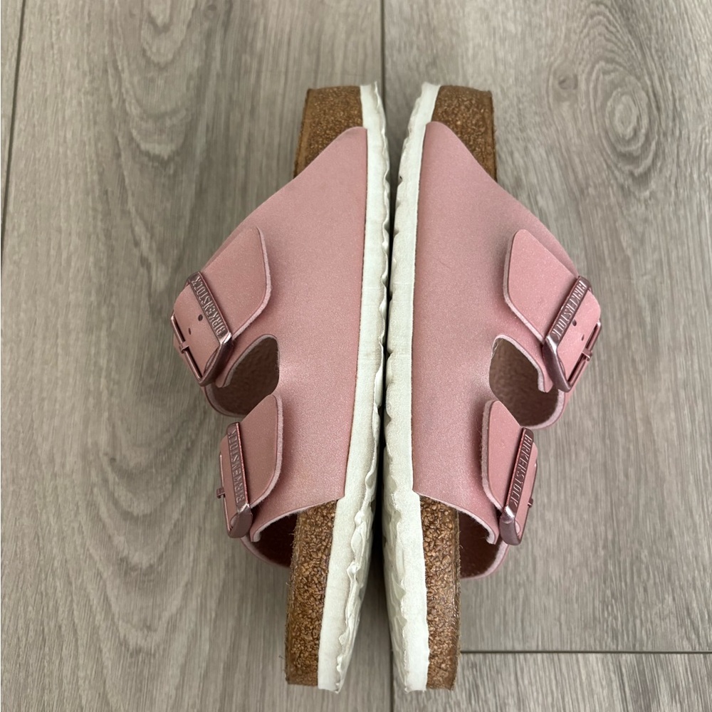 Birkenstock Womens Size 38/7-7,5 Arizona Icy Metallic Old Rose Sandals - Picture 10 of 11